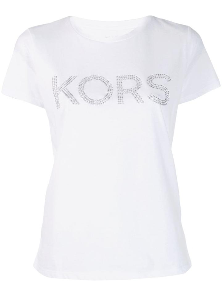 Michael Michael Kors Stud Embellished T-shirt - White