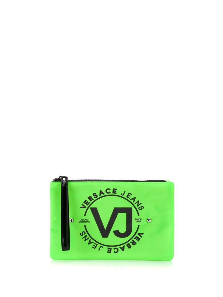 Versace Jeans Logo Makeup Bag - Green