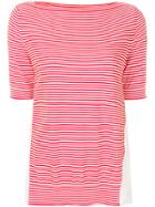 Moncler Striped Side Panel T-shirt - Red