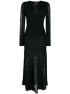 Alexander Mcqueen Sheer Panels Midi Dress - Black
