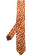 Ermenegildo Zegna Floral-jacquard Tie - Yellow & Orange