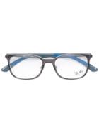 Ray-ban Colour-block Square-frame Glasses - Blue
