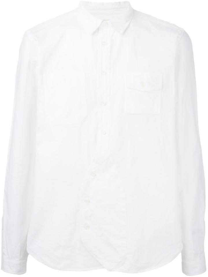 Wooster + Lardini Patch Pocket Shirt, Men's, Size: M, White, Cotton