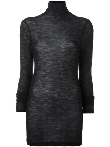 Erika Cavallini 'semicouture' Knitted Top, Women's, Size: Large, Black, Wool/polyamide