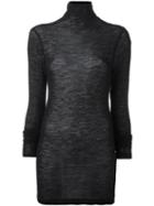 Erika Cavallini 'semicouture' Knitted Top, Women's, Size: Large, Black, Wool/polyamide