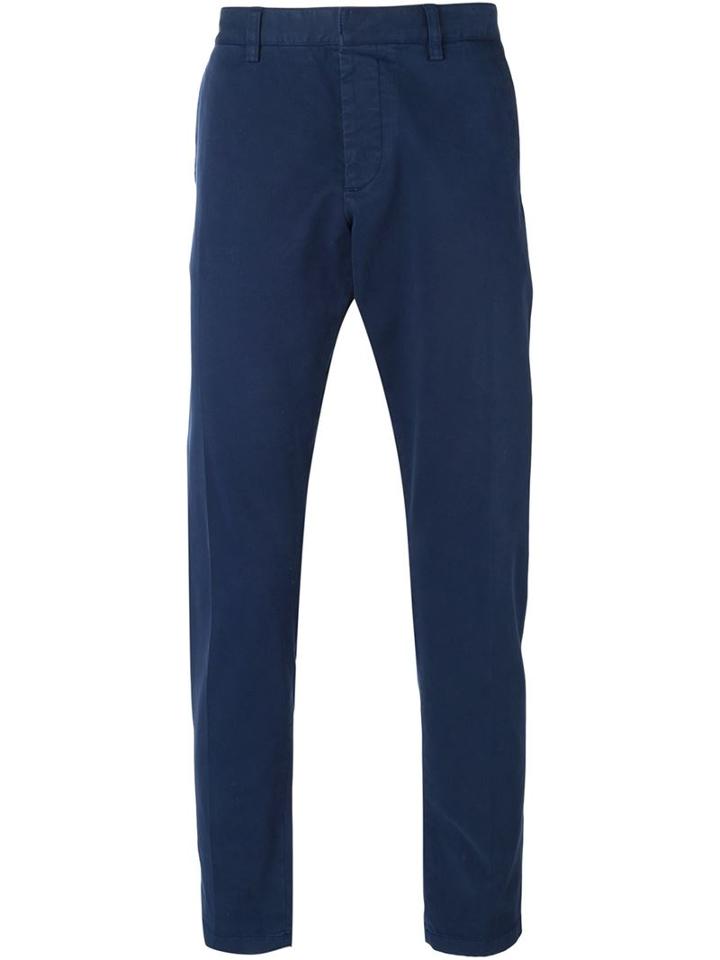 Ami Alexandre Mattiussi Chino Trousers, Men's, Size: Small, Blue, Cotton