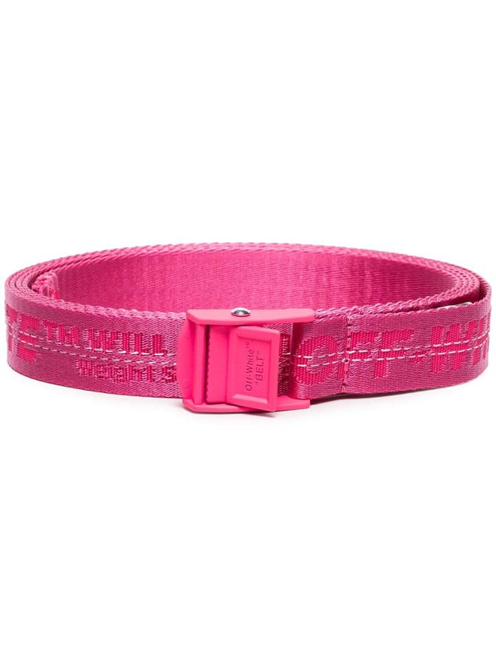 Off-white Pink Mini Industrial Logo Belt