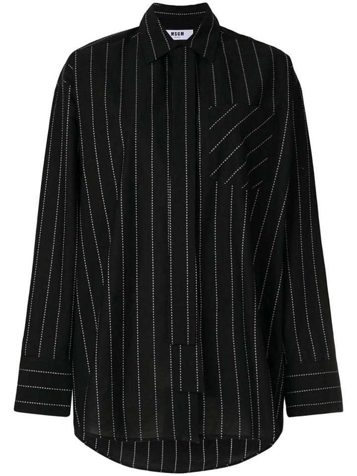 Msgm Oversized Pinstripe Shirt - Unavailable