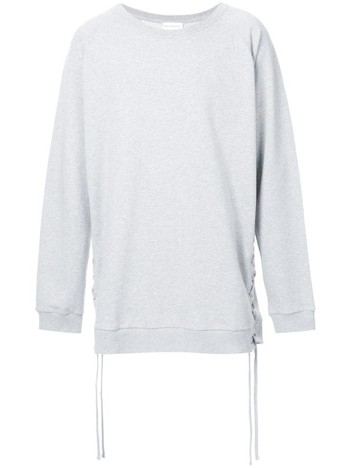 Faith Connexion Lace-up Detail Sweatshirt - Grey