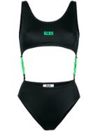 Gcds Cut-out Detail Swimsuit - Black