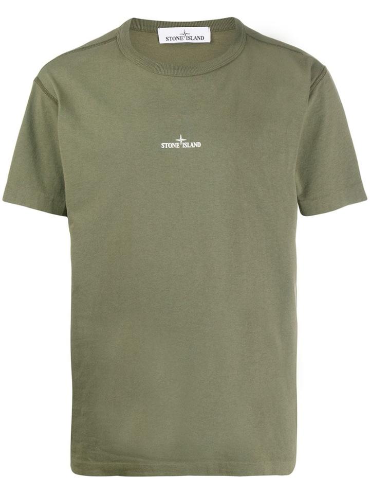 Stone Island Printed Cotton T-shirt - Green