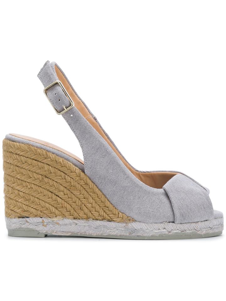 Castañer Brianda Espadrille Wedge Sandals - Grey