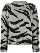 Philosophy Di Lorenzo Serafini Animal Pattern Wool Sweater - Grey
