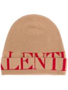 Valentino Logo Beanie - Neutrals