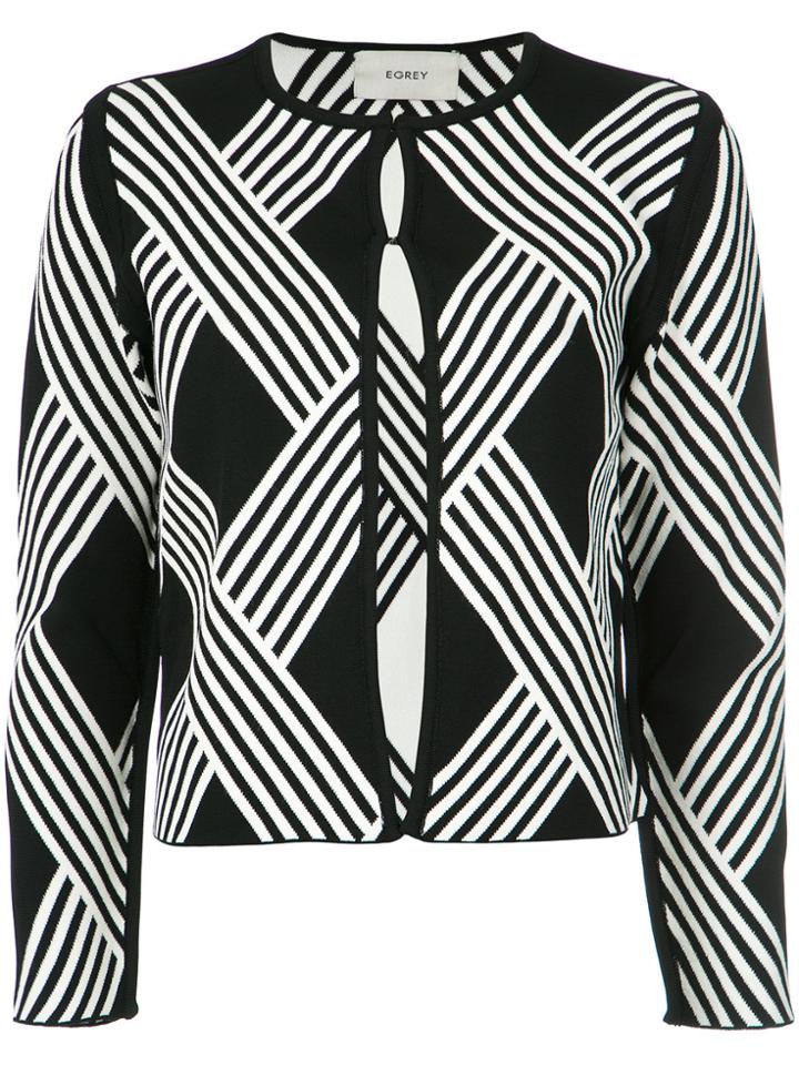 Egrey Jacquard 'duquesa' Coat - Black