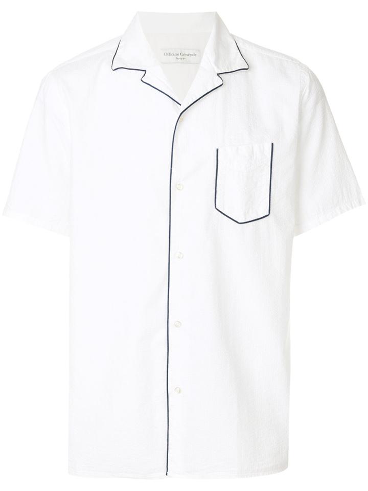 Officine Generale Contrast Pocket Shirt - White