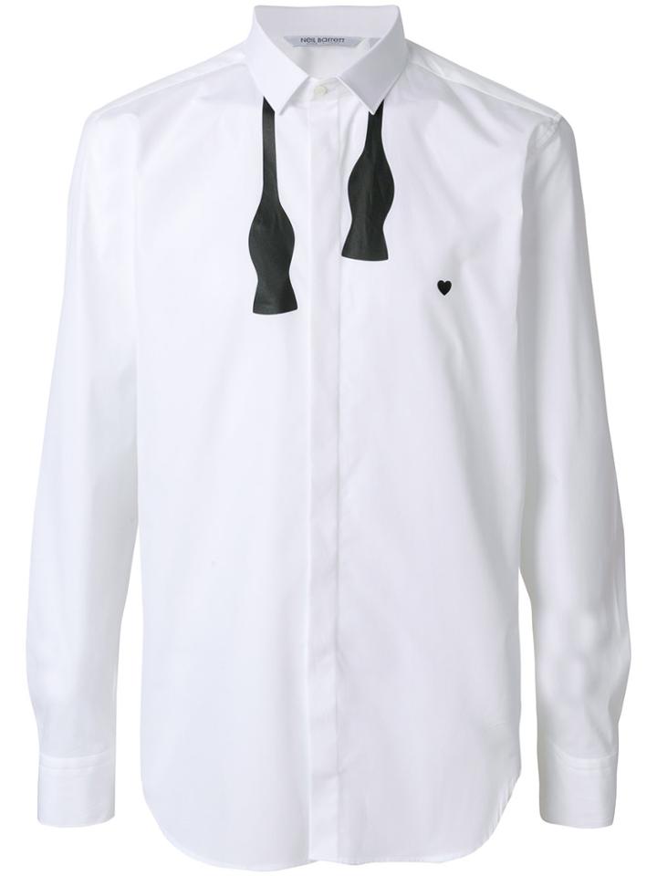 Neil Barrett Bow Tie Print Shirt - White