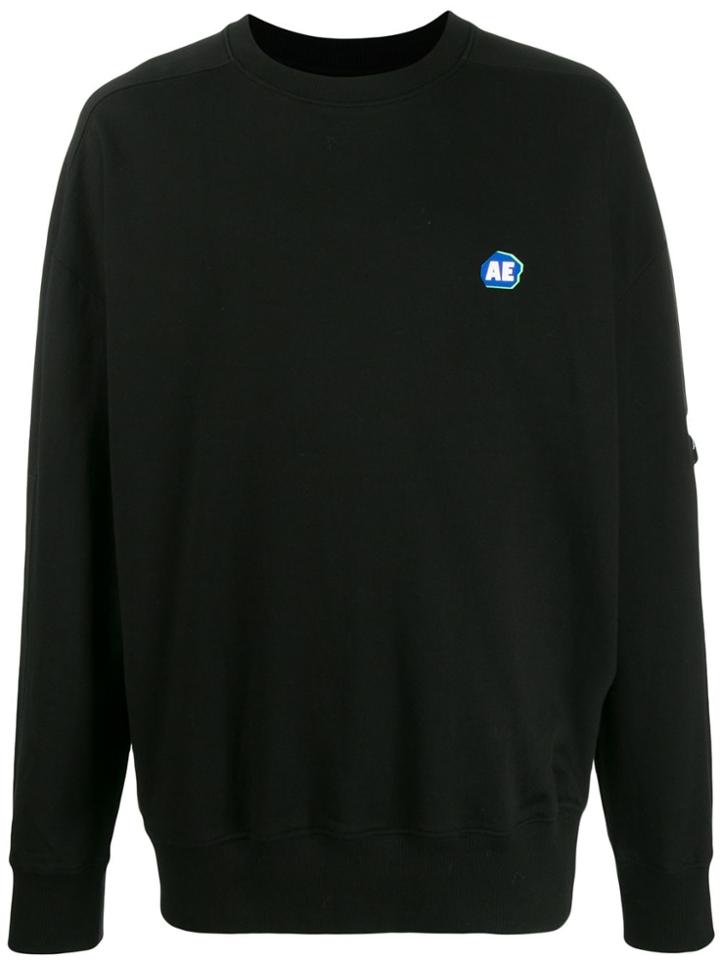 Ader Error Oversized Logo Patch Sweatshirt - Black