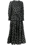 Rixo Pip Panelled Midi Dress - Black