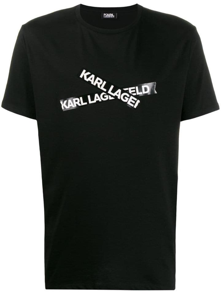 Karl Lagerfeld Logo Tap T-shirt - Black
