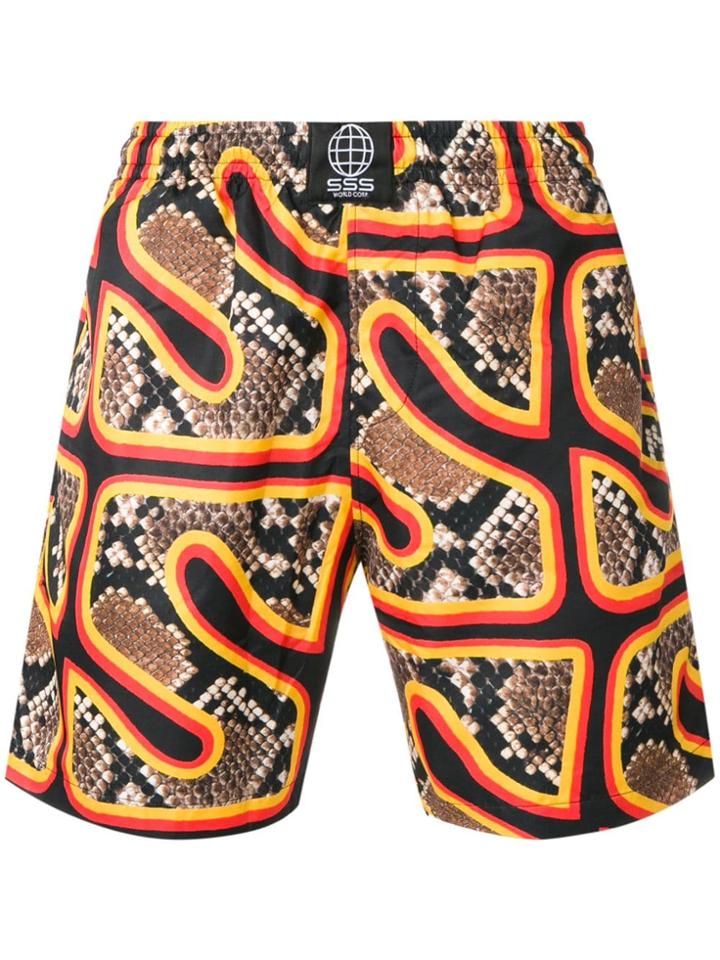 Sss World Corp Snakeskin Print Swim Shorts - Sc1