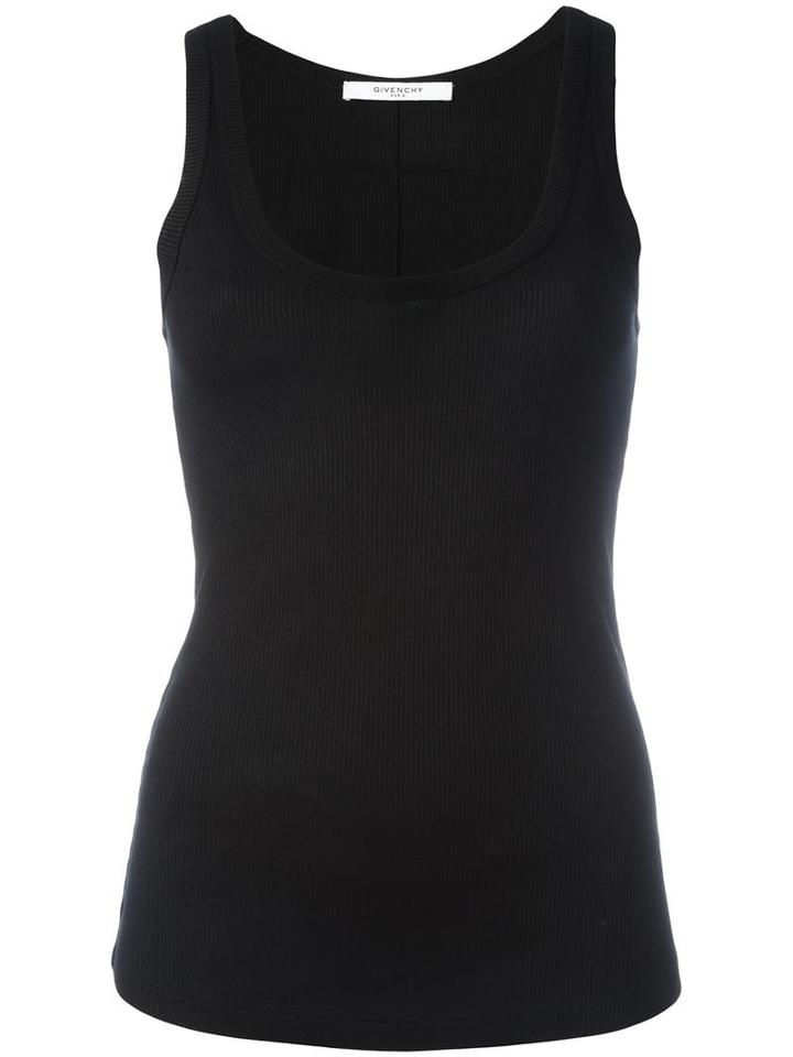 Givenchy Ribbed Tank Top, Women's, Size: 40, Black, Modal/wool