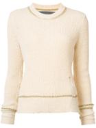 Raquel Allegra Crew Neck Sweater, Women's, Size: 0, Nude/neutrals, Cotton