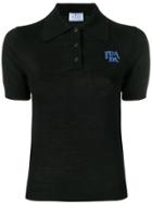 Prada Jacquard Logo Polo Shirt - Black