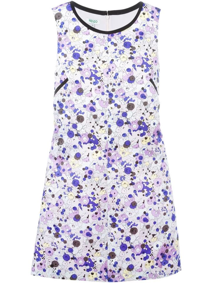 Kenzo 'moonmap' Dress - Pink & Purple