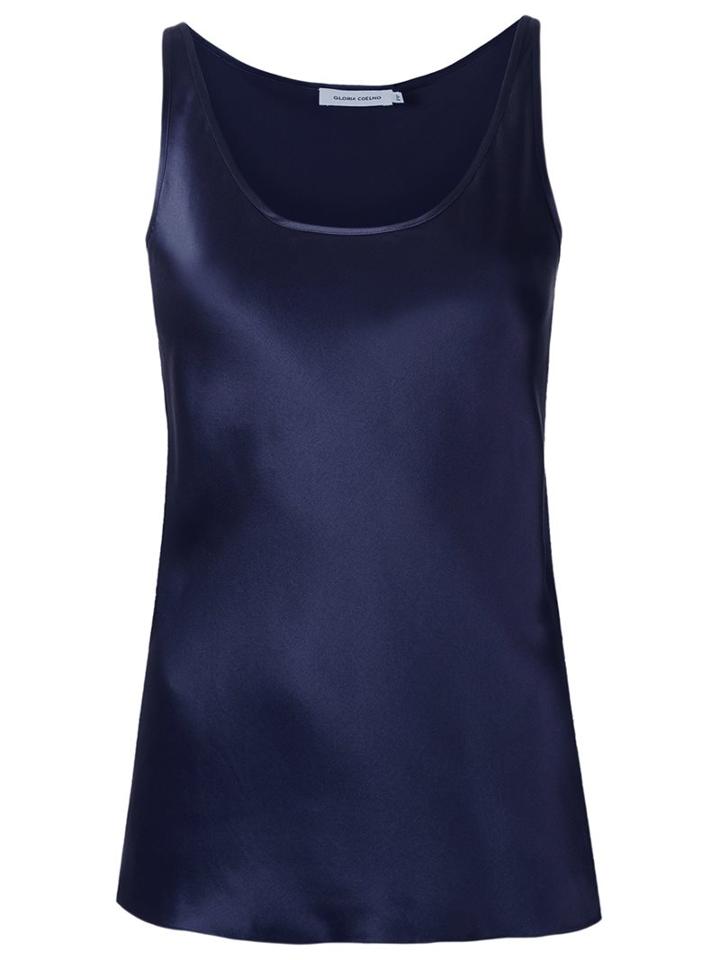 Gloria Coelho Sleeveless Blouse, Women's, Size: P, Blue, Silk