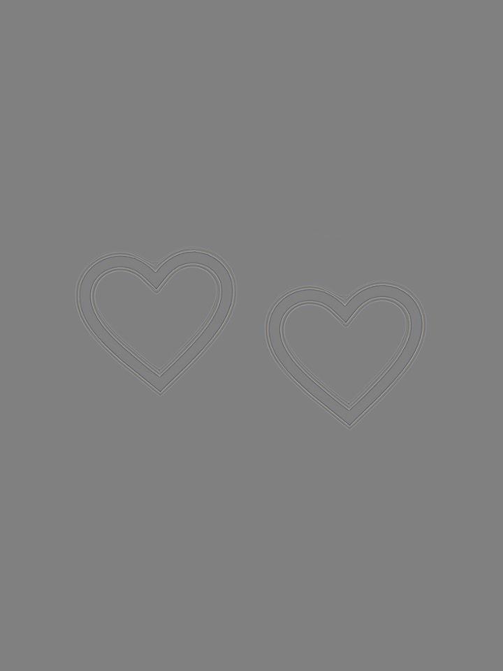 Silhouette Black Heart Earrings - Metallic