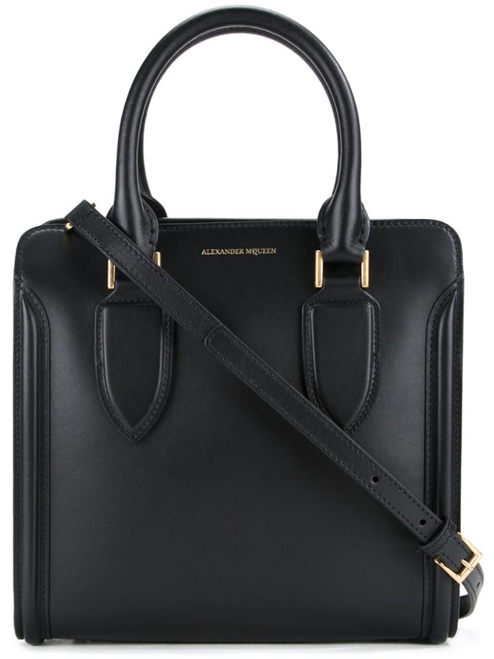 Alexander Mcqueen Small Heroine Tote - Black