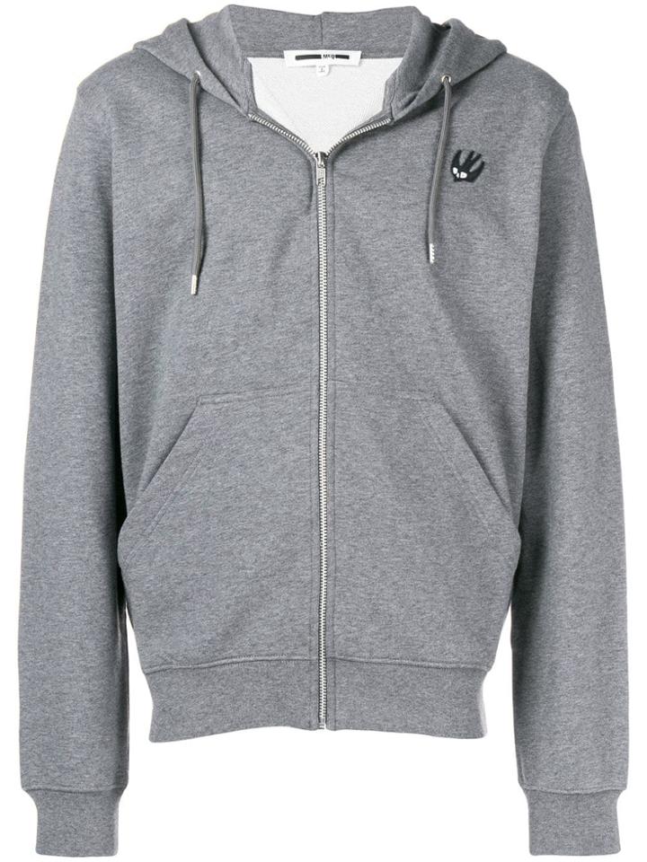 Mcq Alexander Mcqueen Swallow Zipped Hoodie - Grey