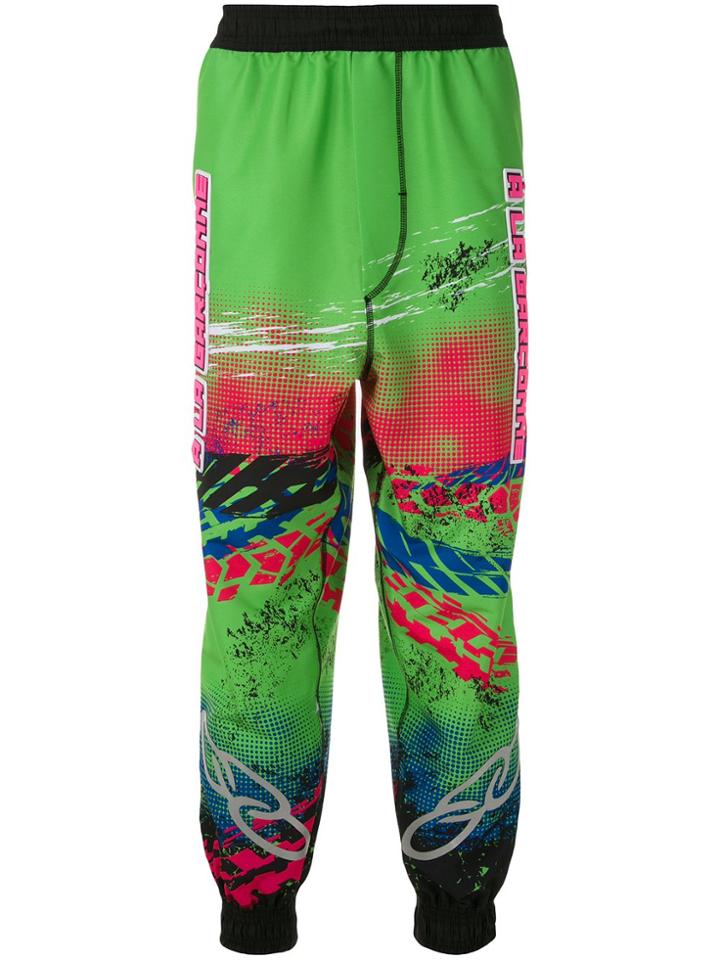 À La Garçonne + Olk Racing Printed Track Trousers - Multicolour