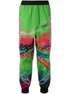 À La Garçonne + Olk Racing Printed Track Trousers - Multicolour