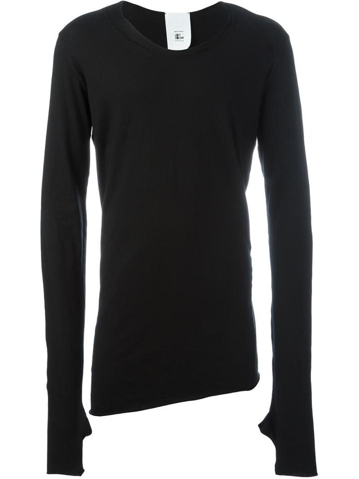 Lost & Found Rooms Asymmetric Collar T-shirt, Men's, Size: Xxl, Black, Cotton