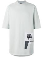 Rick Owens Drkshdw - Patch Detail T-shirt - Men - Cotton - One Size, Grey, Cotton
