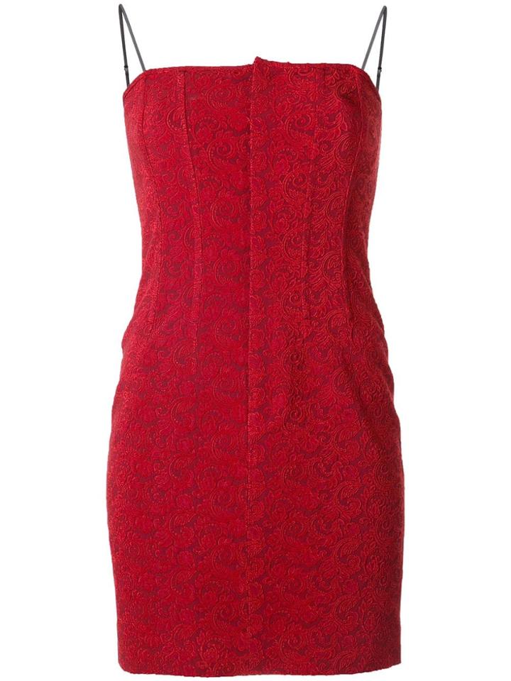 Alexander Wang Floral Jacquard Dress - Red