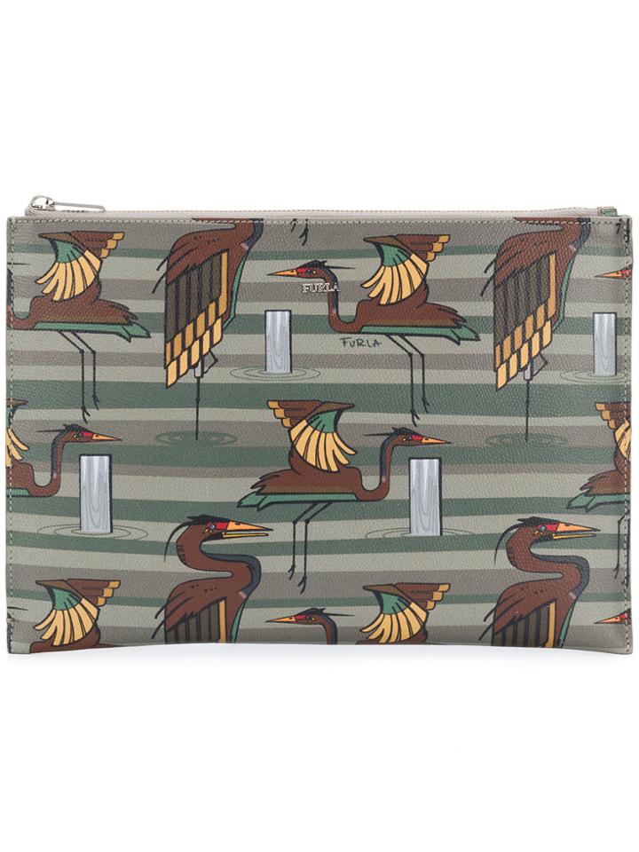 Furla Stork Print Pouch - Multicolour