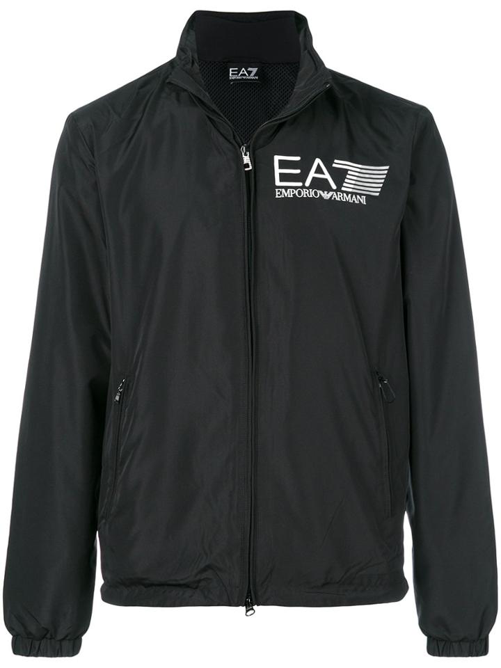 Ea7 Emporio Armani Logo Print Jacket - Black