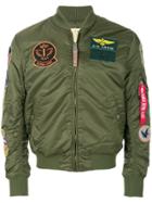 Alpha Industries Multiple Patches Bomber Jacket - Green