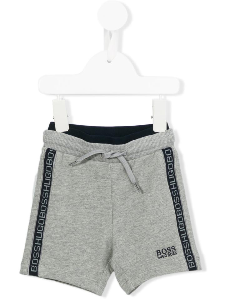 Boss Kids Logo Trim Shorts, Toddler Boy's, Size: 12 Mth, Grey