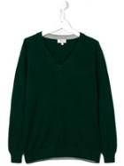 Cashmirino - V-neck Jumper - Kids - Cashmere - 14 Yrs, Green