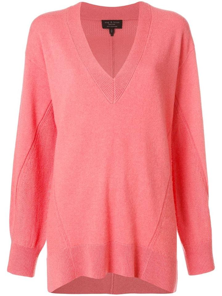 Rag & Bone V-neck Jumper - Pink