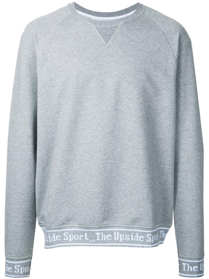 The Upside - Logo Embroidered Sweatshirt - Men - Cotton/polyester/spandex/elastane - L, Grey