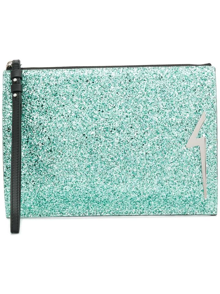 Giuseppe Zanotti Design New Thunder Clutch - Green