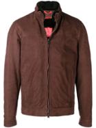 Isaia High Neck Jacket - Brown