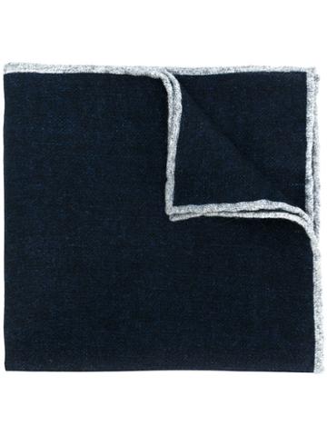 Eleventy - Denim-like Pocket Square - Men - Wool - One Size, Blue, Wool