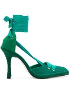 Manolo X Castaner Mid-heel Espadrille Pumps - Green