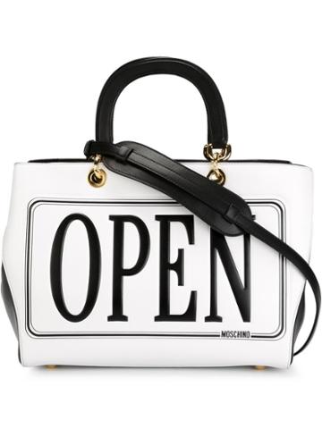 Moschino Open Closed Print Tote
